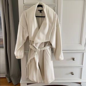 Winter White wrap coat